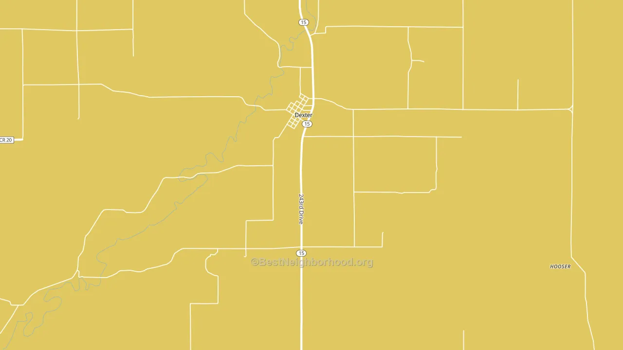 Dexter, KS block-group voter-turnout map