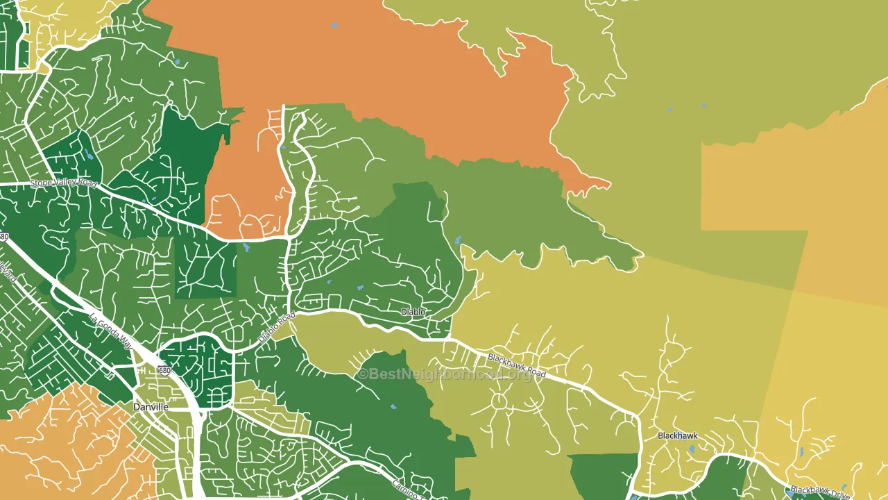Diablo, CA block-group voter-turnout map