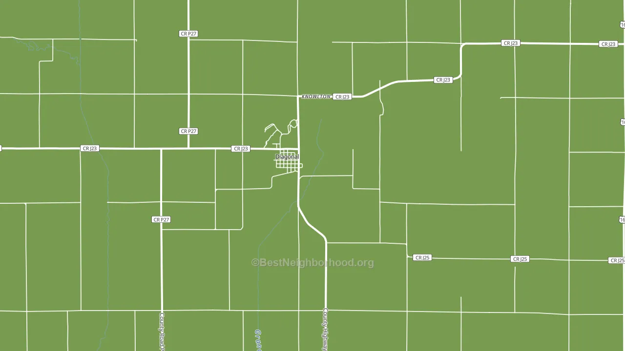 Diagonal, IA block-group voter-turnout map