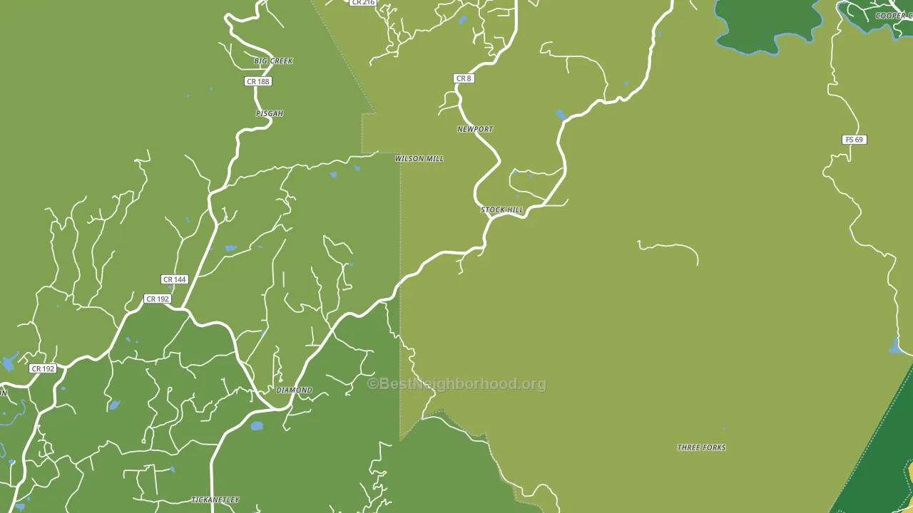 Dial, GA block-group voter-turnout map