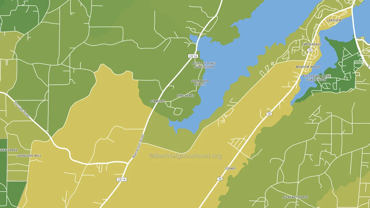 Diamond, AL block-group voter-turnout map