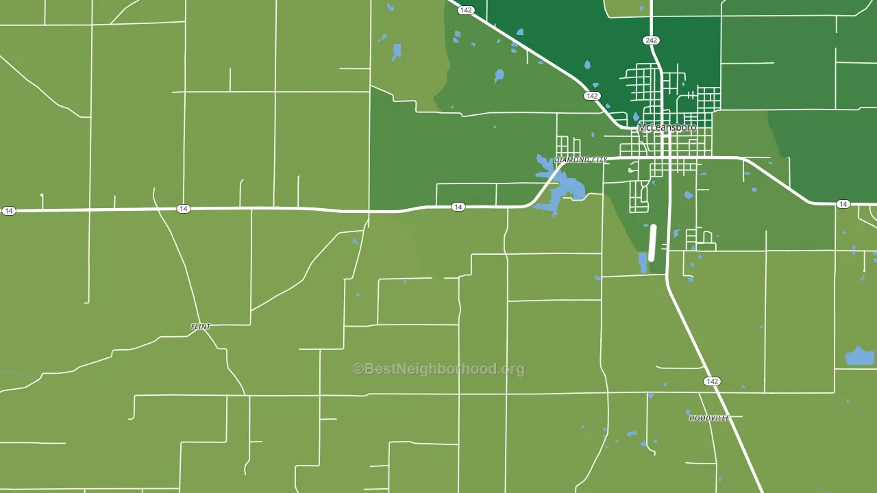 Diamond City, IL block-group voter-turnout map