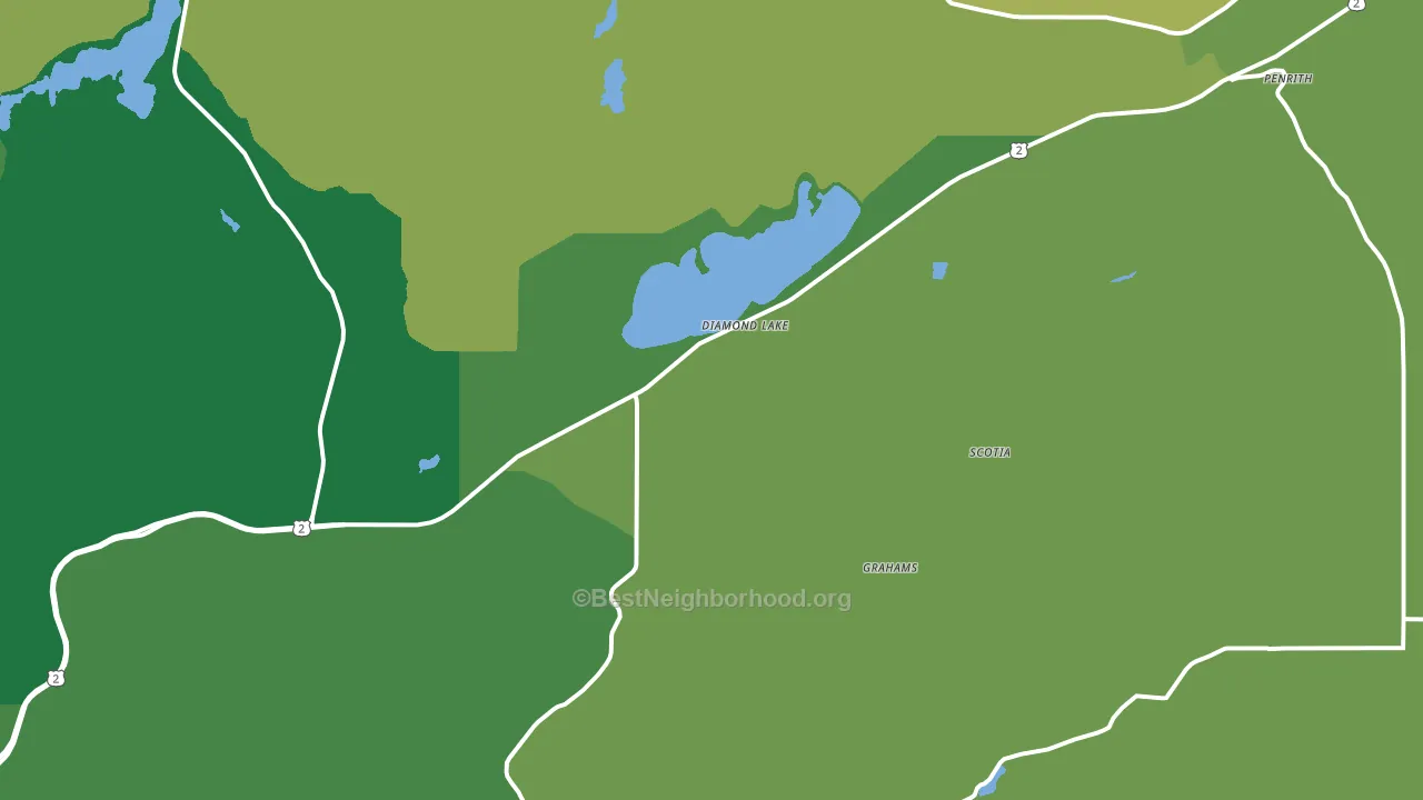 Diamond Lake, WA block-group voter-turnout map