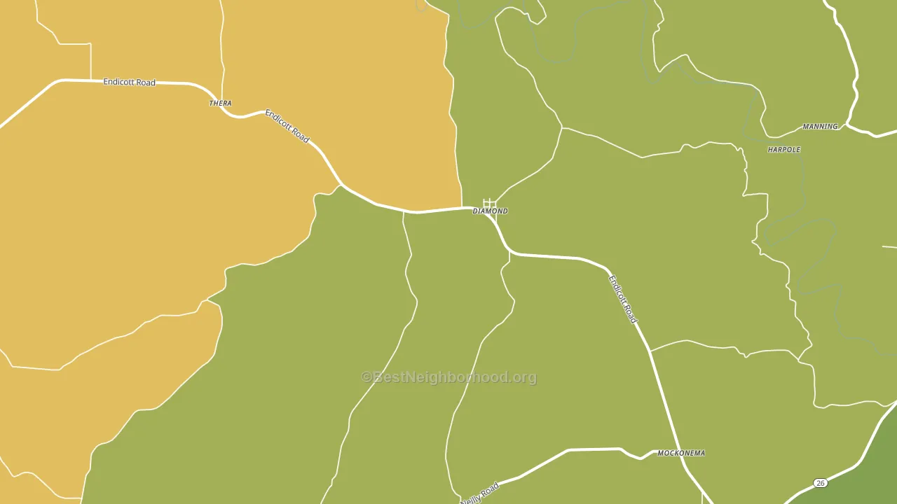 Diamond, WA block-group voter-turnout map