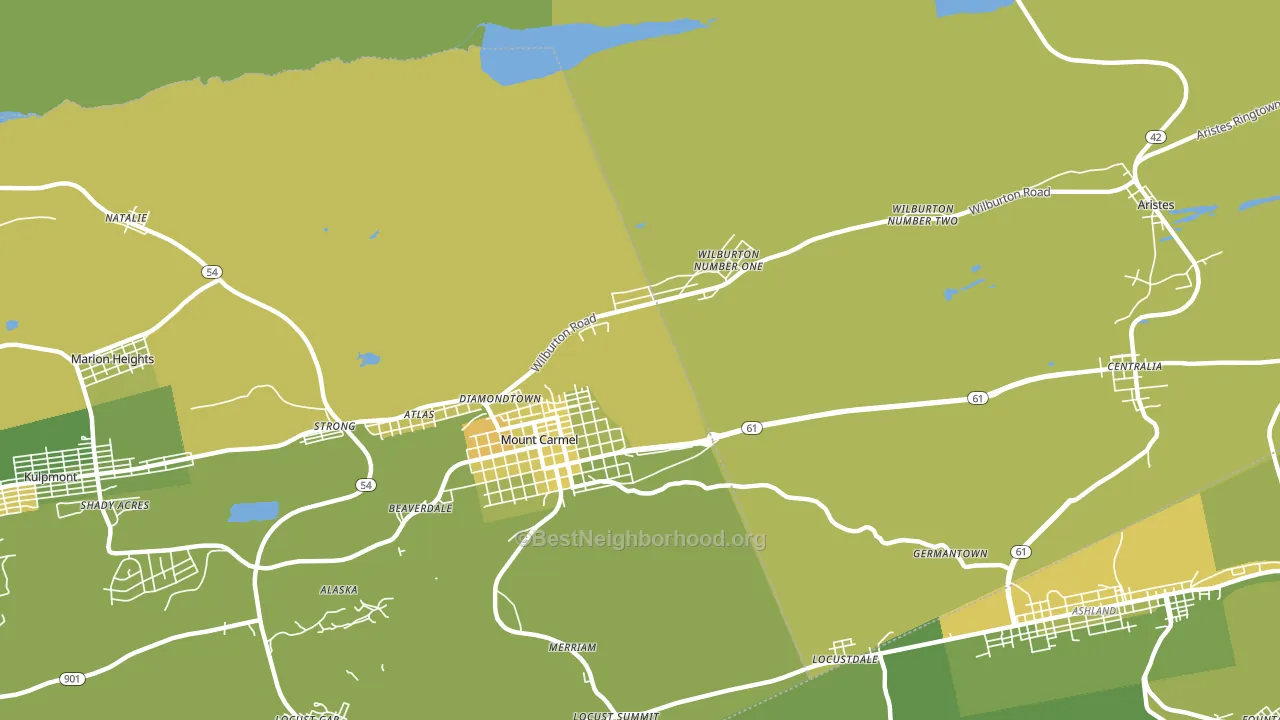 Diamondtown, PA block-group voter-turnout map