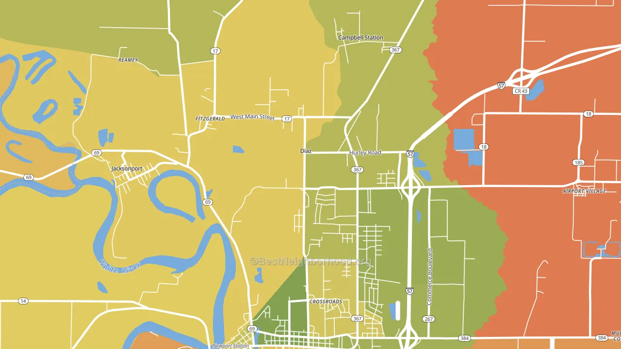 Diaz, AR block-group voter-turnout map