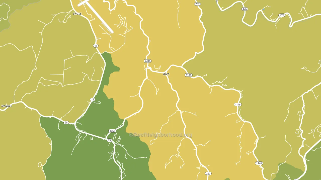 Dice, KY block-group voter-turnout map