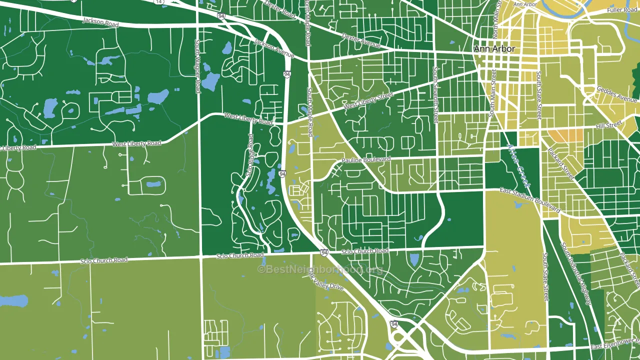Dicken, Ann Arbor, MI block-group voter-turnout map