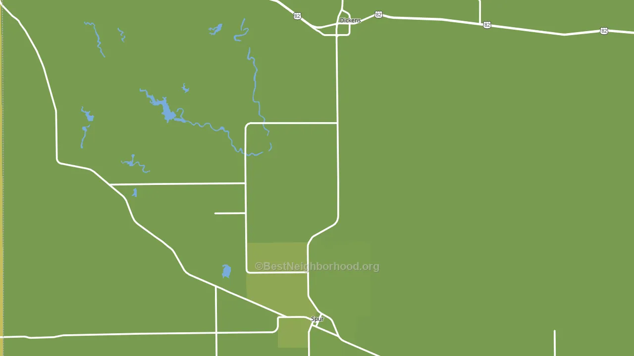 Dickens County, TX block-group voter-turnout map