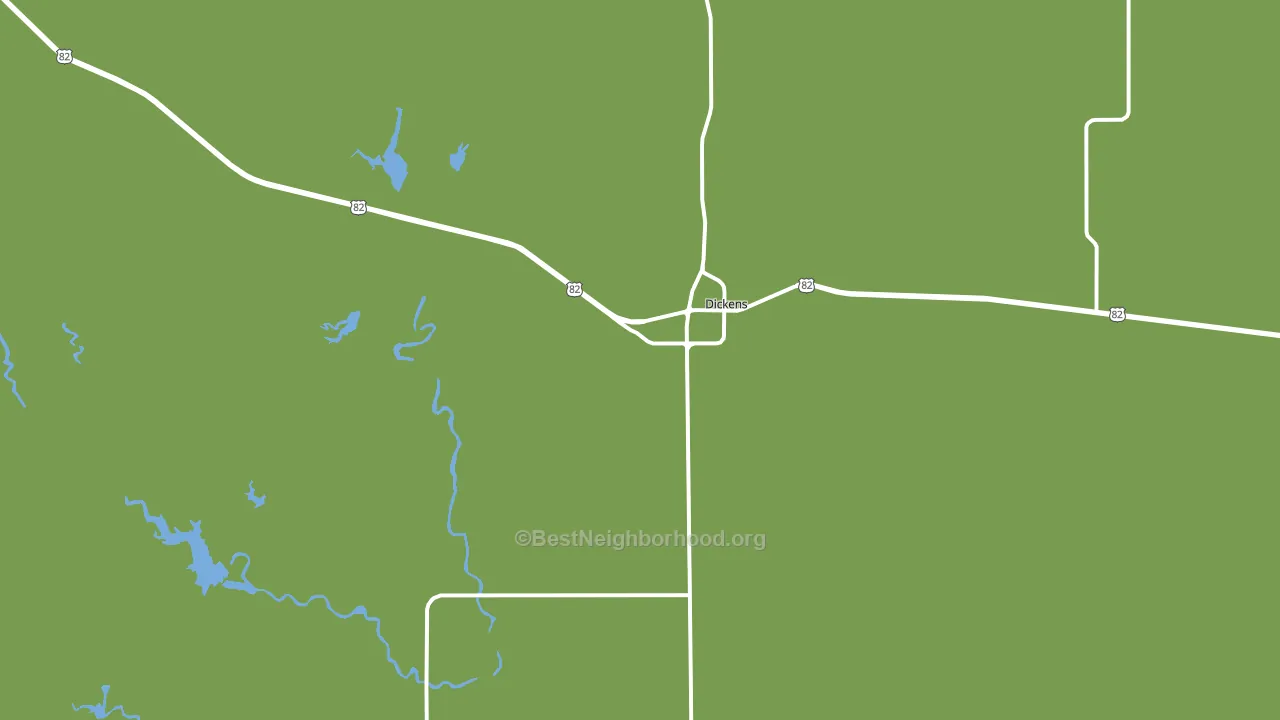 Dickens, TX block-group voter-turnout map
