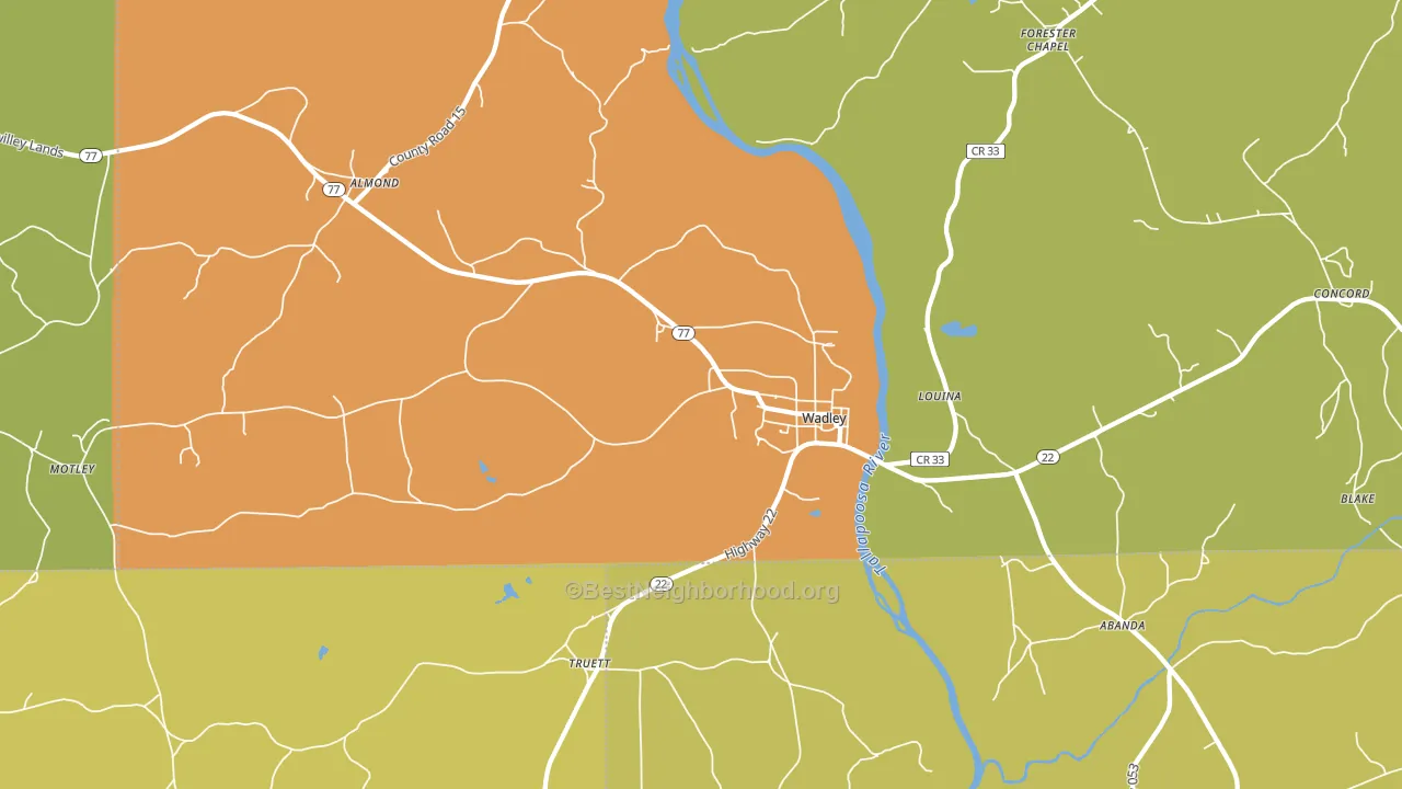Dickert, AL block-group voter-turnout map