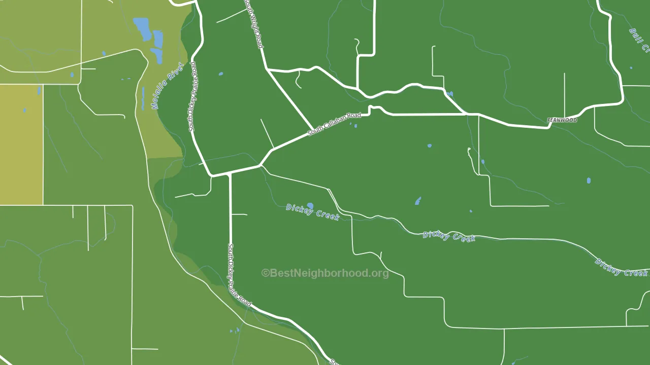 Dickey Prairie, OR block-group voter-turnout map