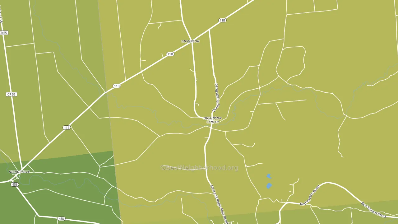 Dickinson Center, NY block-group voter-turnout map