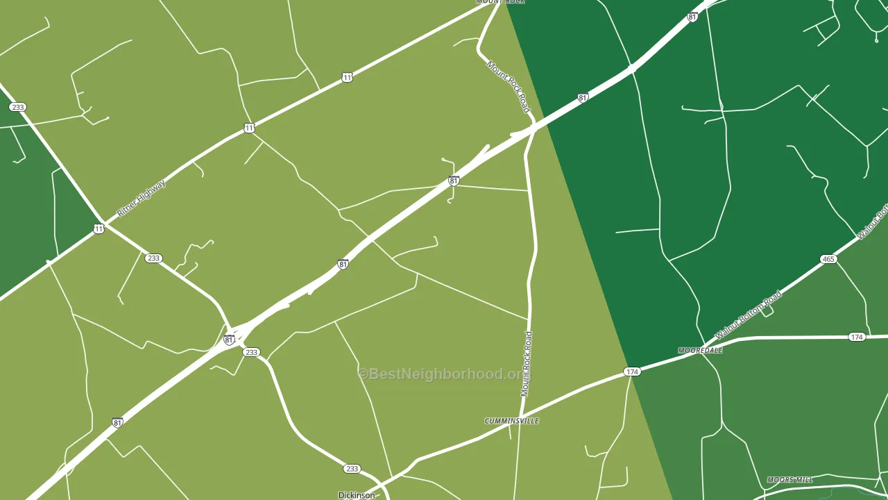 Dickinson, PA block-group voter-turnout map