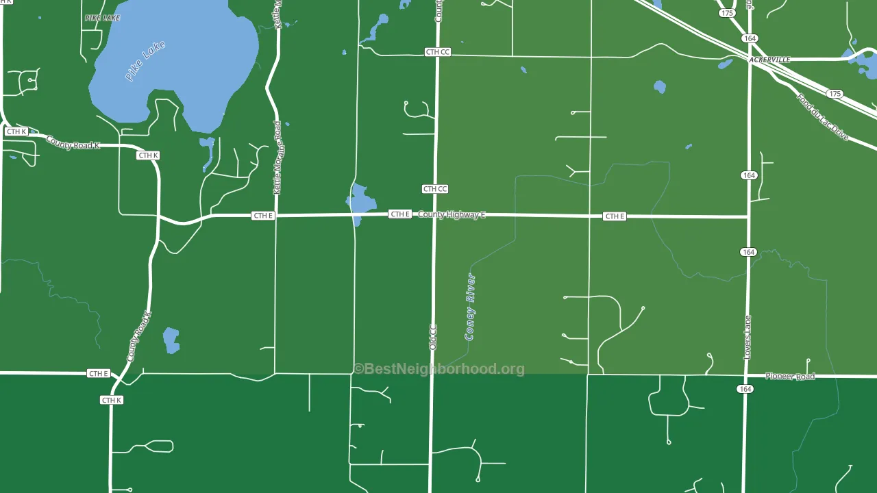 Diefenbach Corners, WI block-group voter-turnout map