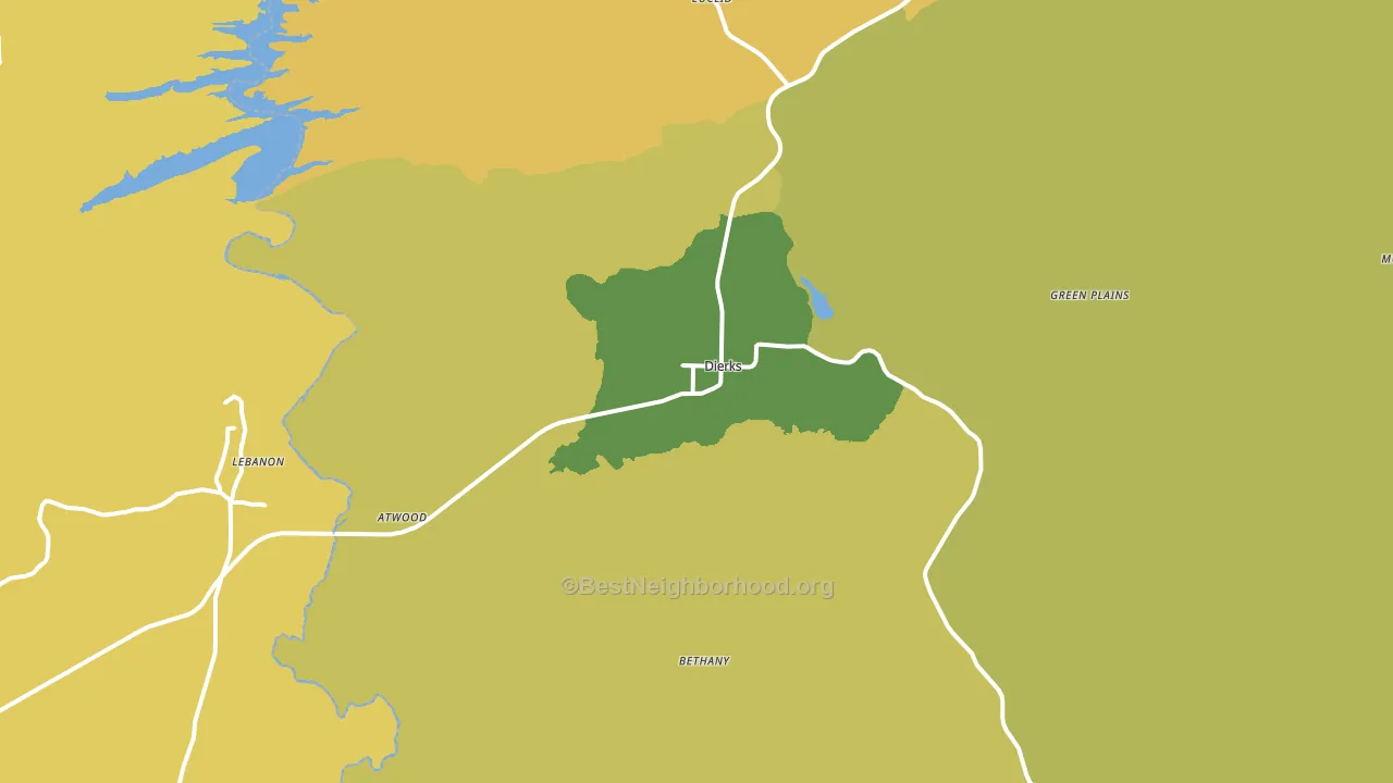 Dierks, AR block-group voter-turnout map