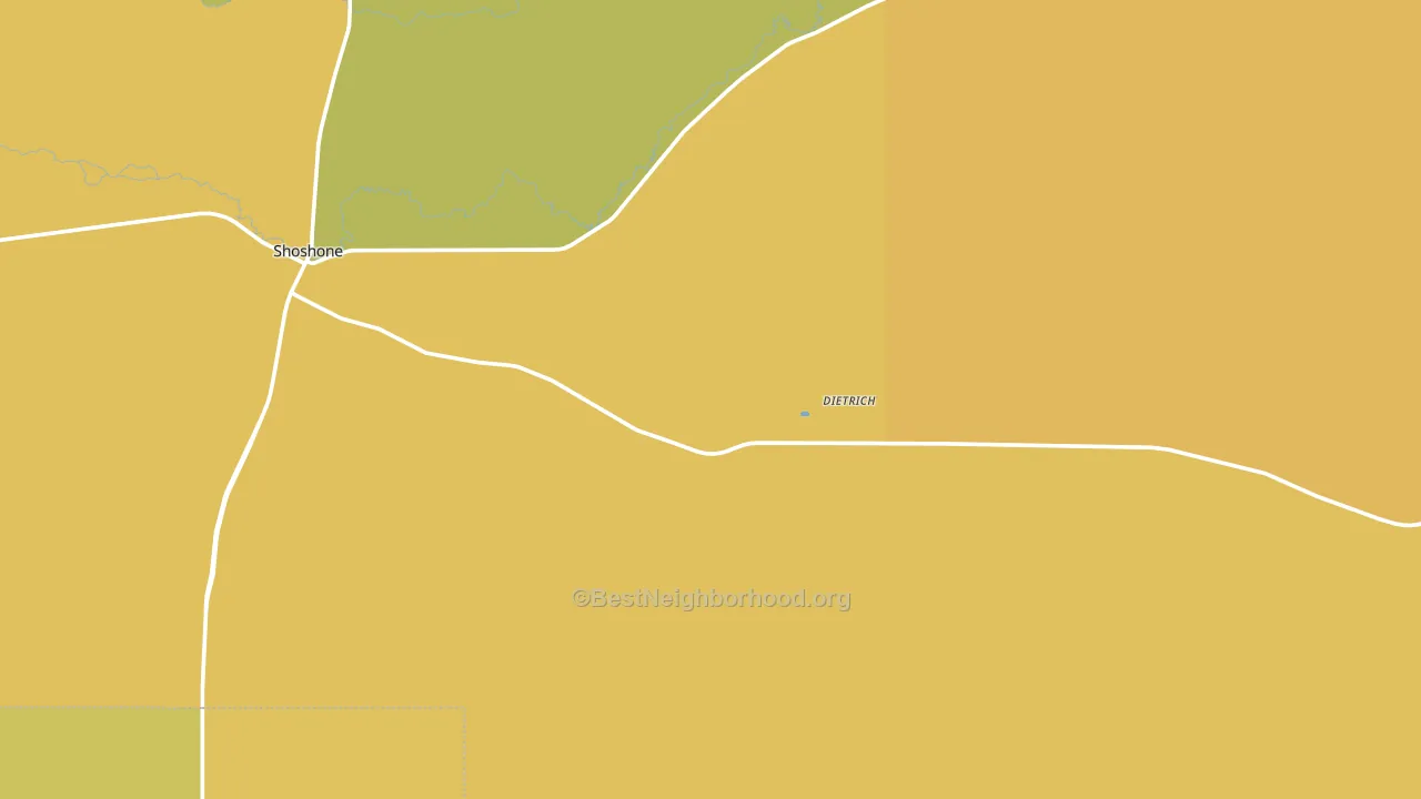 Dietrich, ID block-group voter-turnout map