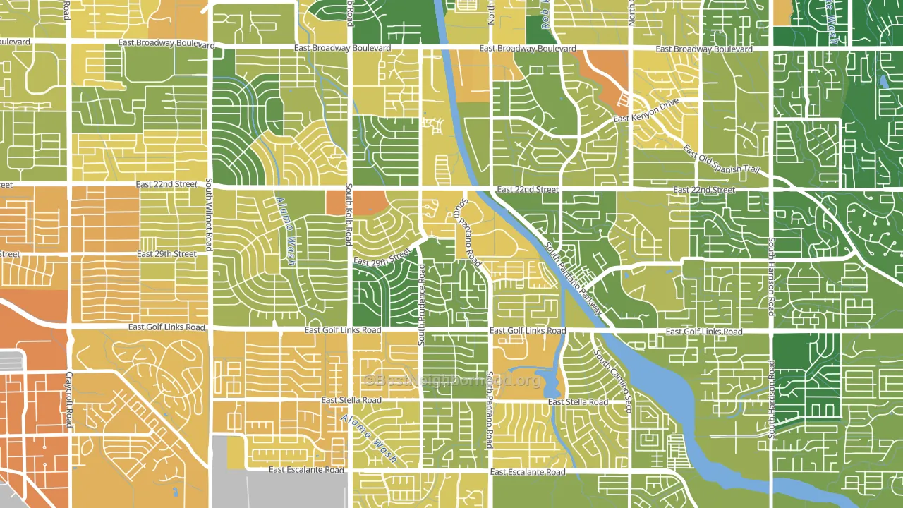 Dietz, Tucson, AZ block-group voter-turnout map