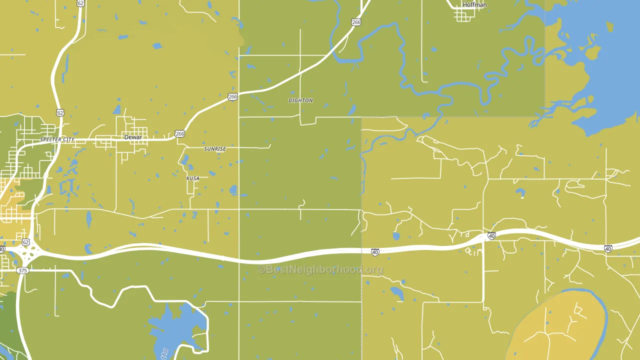 Dighton, OK block-group voter-turnout map