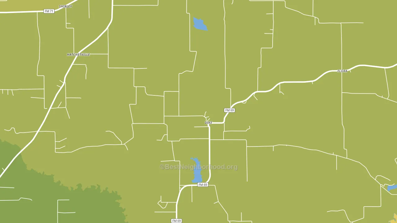 Dike, TX block-group voter-turnout map