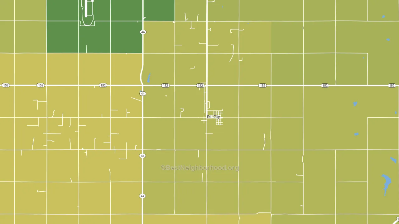 Dill City, OK block-group voter-turnout map