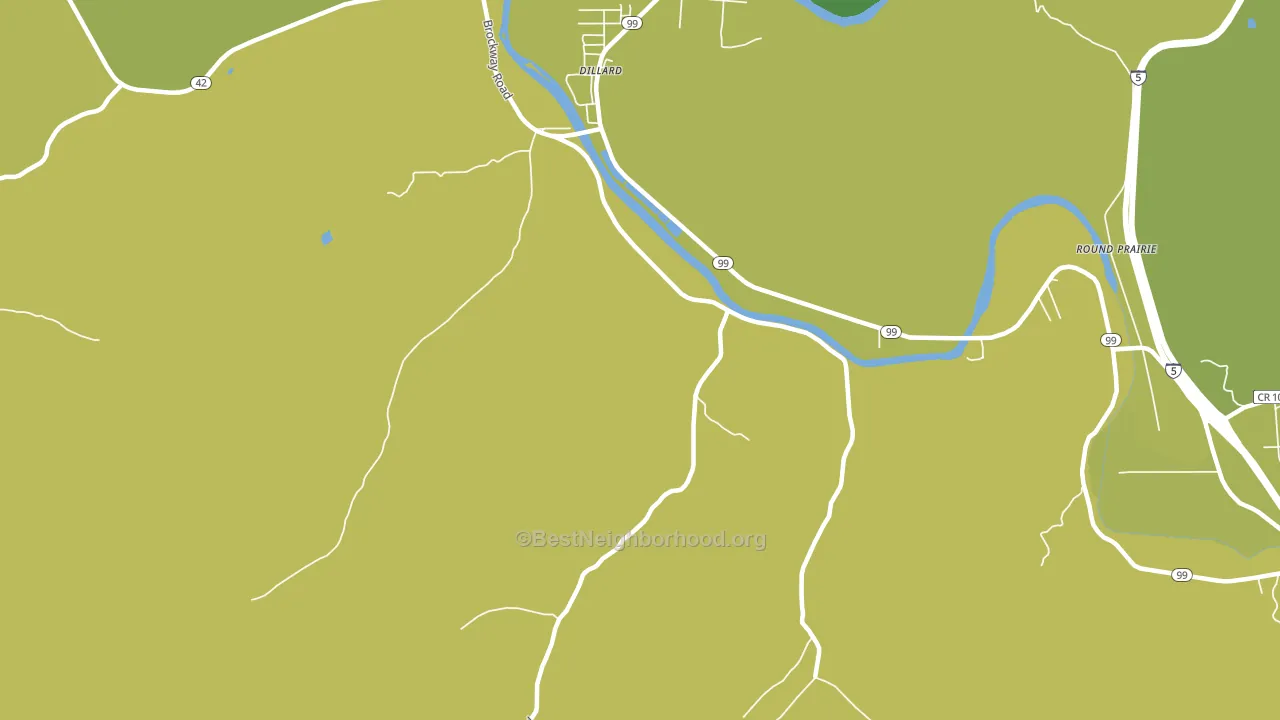 Dillard, OR block-group voter-turnout map