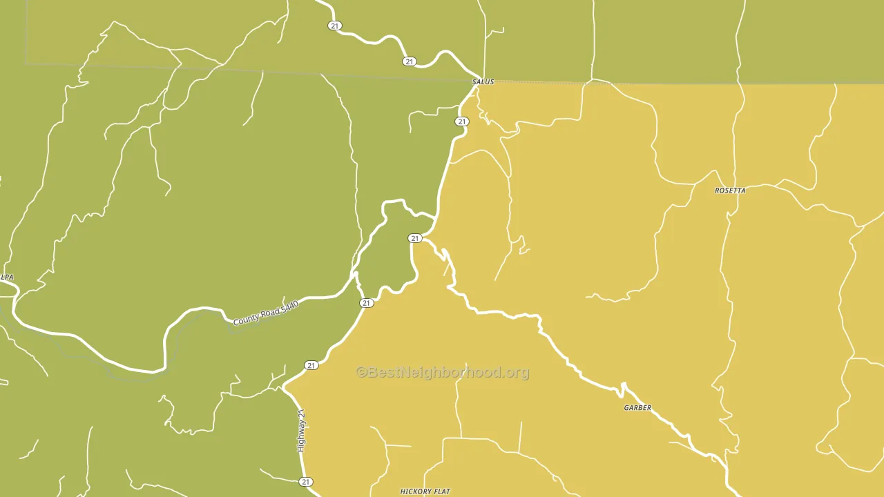 Dillen, AR block-group voter-turnout map