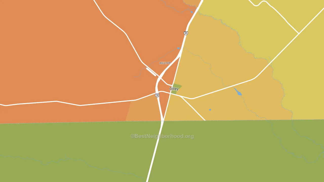 Dilley, TX block-group voter-turnout map