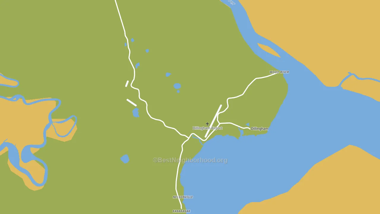 Dillingham, AK block-group voter-turnout map