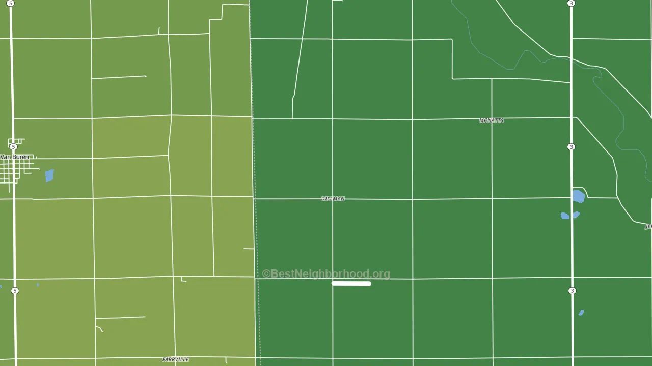 Dillman, IN block-group voter-turnout map