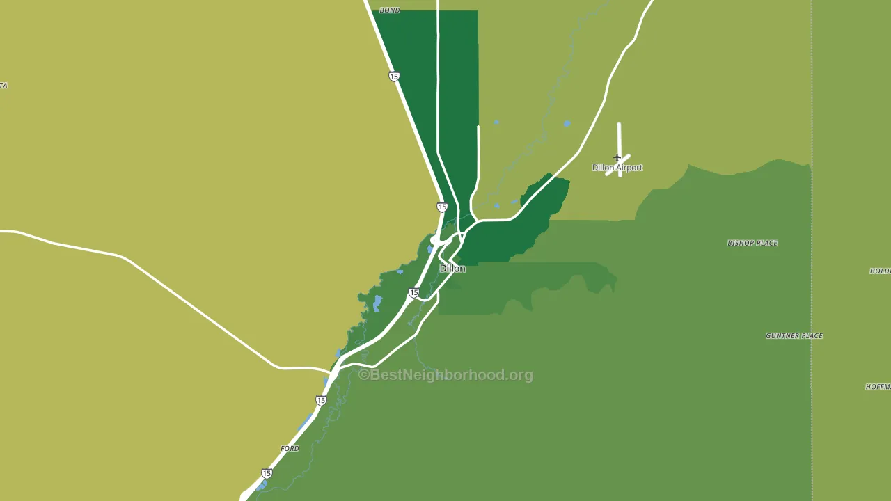 Dillon, MT block-group voter-turnout map