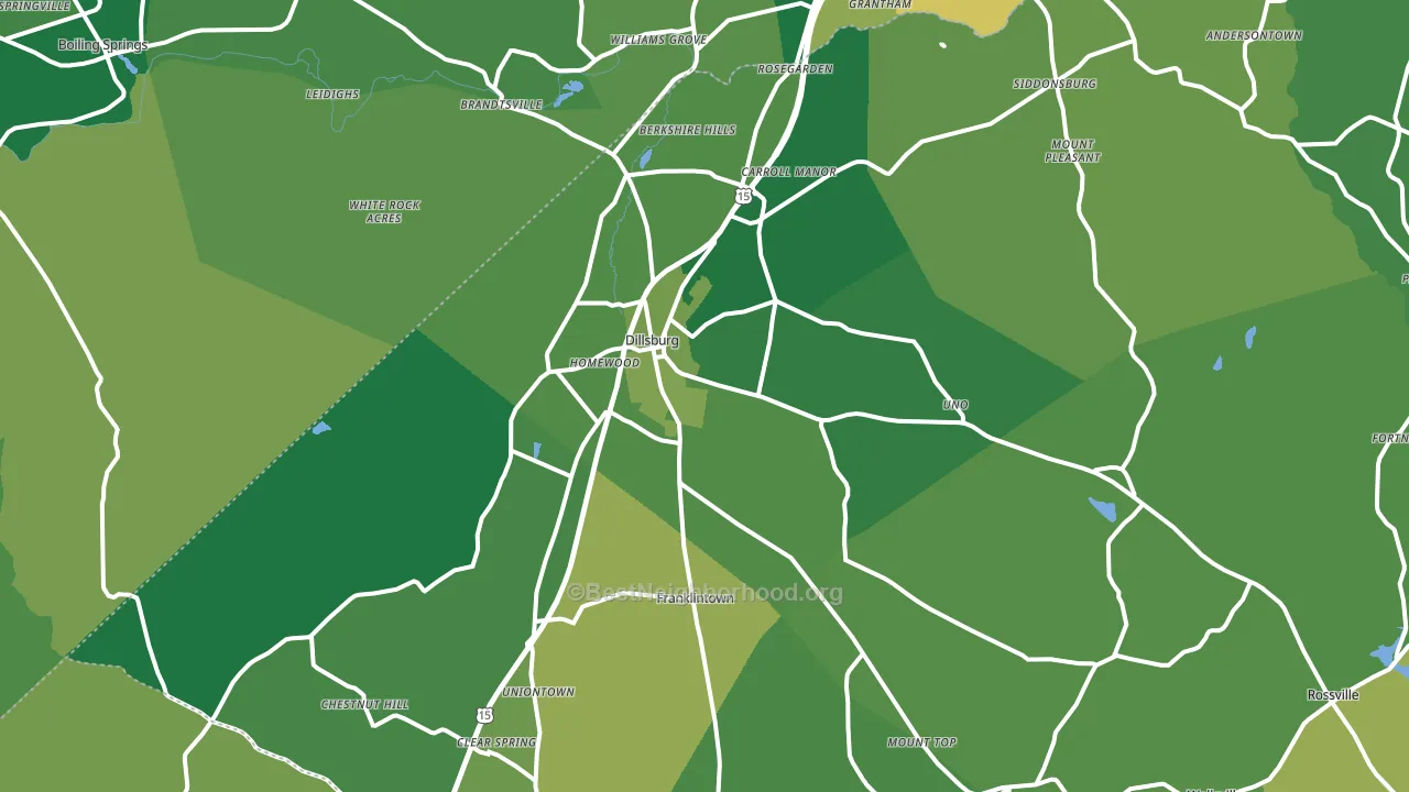 Dillsburg, PA block-group voter-turnout map