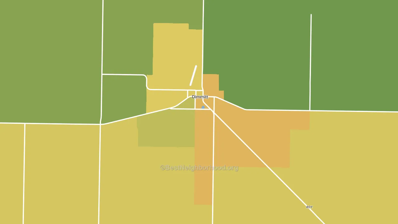 Dimmitt, TX block-group voter-turnout map