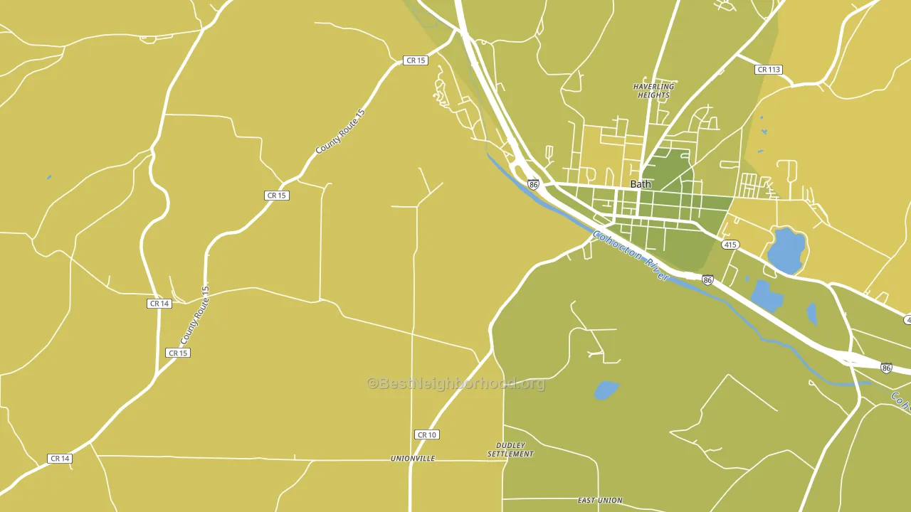Dineharts, NY block-group voter-turnout map