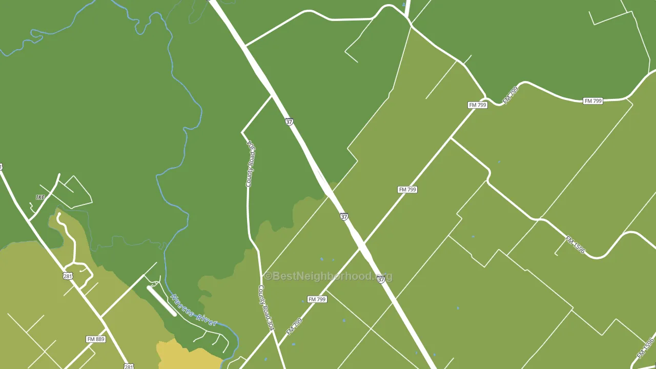Dinero, TX block-group voter-turnout map