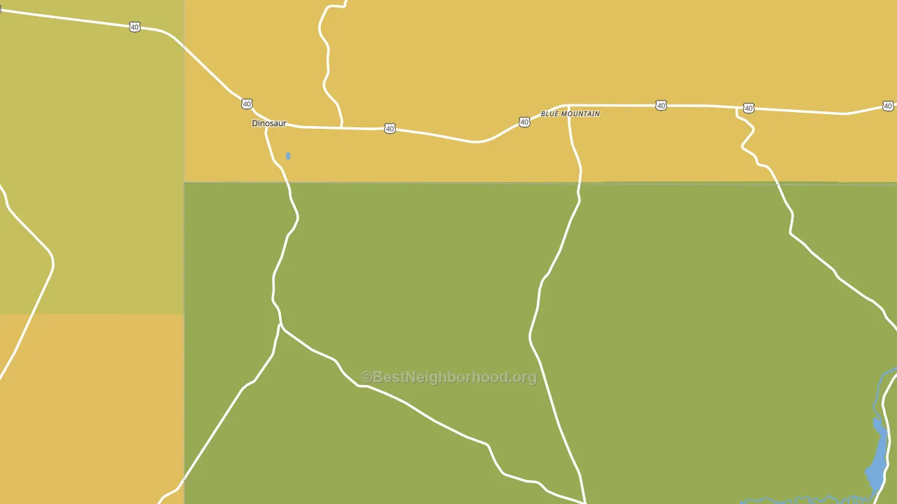 Dinosaur, CO block-group voter-turnout map