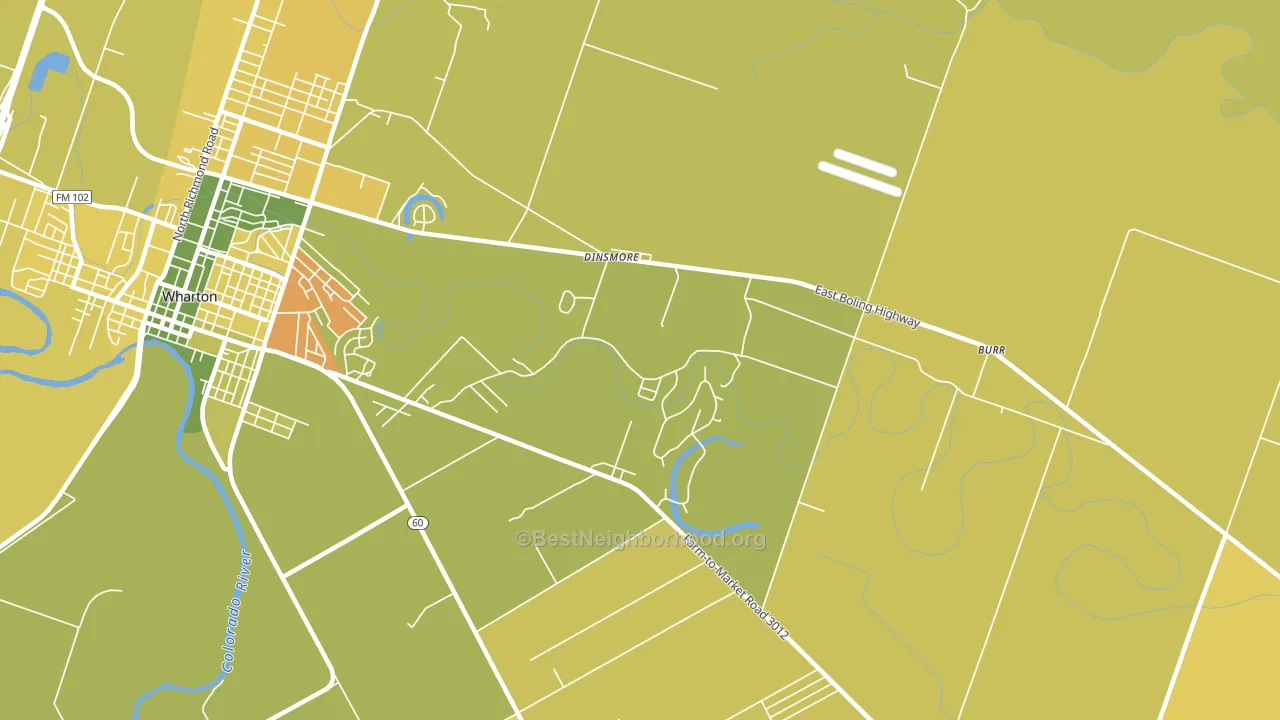 Dinsmore, TX block-group voter-turnout map