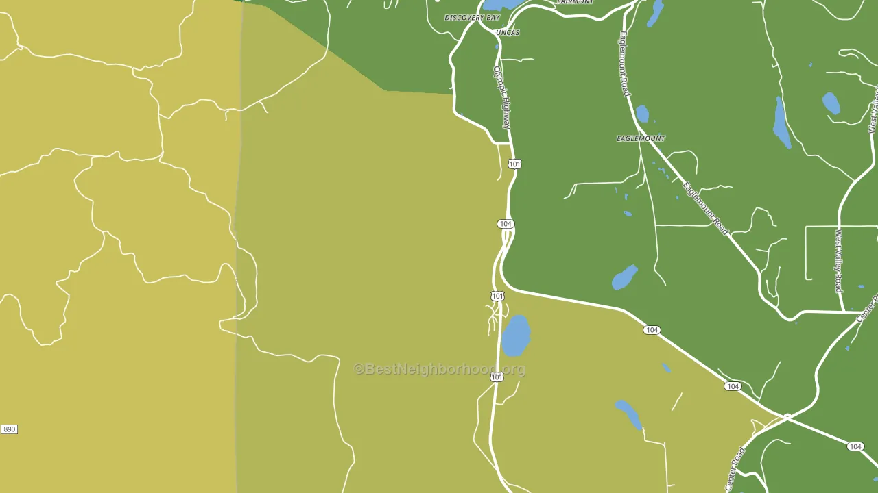 Discovery Bay, WA block-group voter-turnout map
