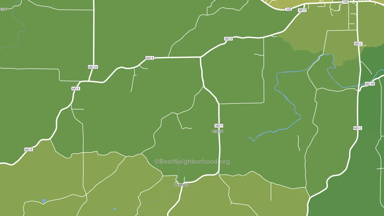 Dissen, MO block-group voter-turnout map
