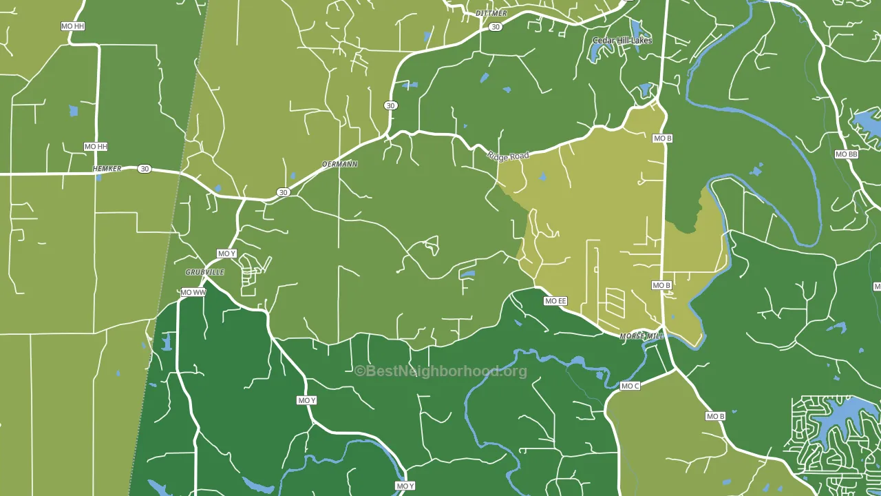 Dittmer, MO block-group voter-turnout map