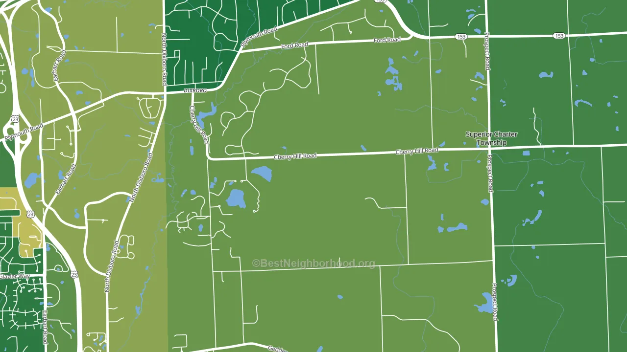 Dixboro, MI block-group voter-turnout map