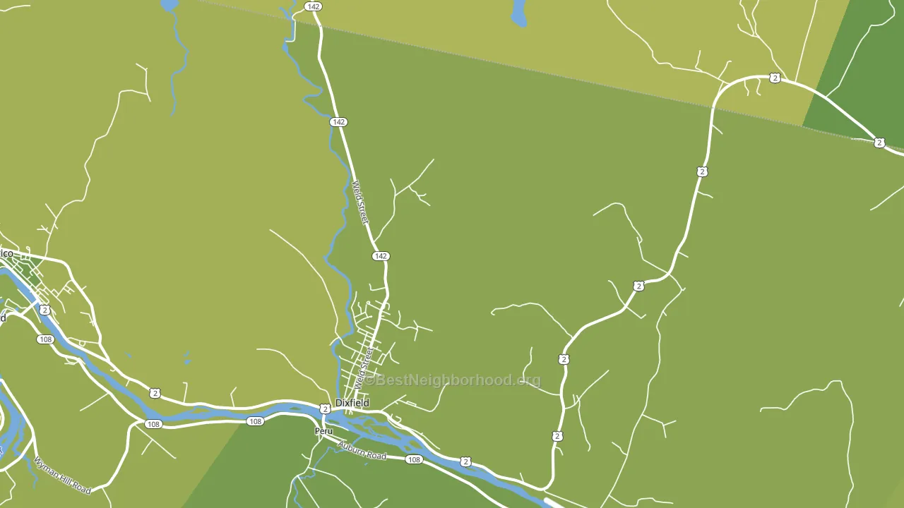 Dixfield, ME block-group voter-turnout map