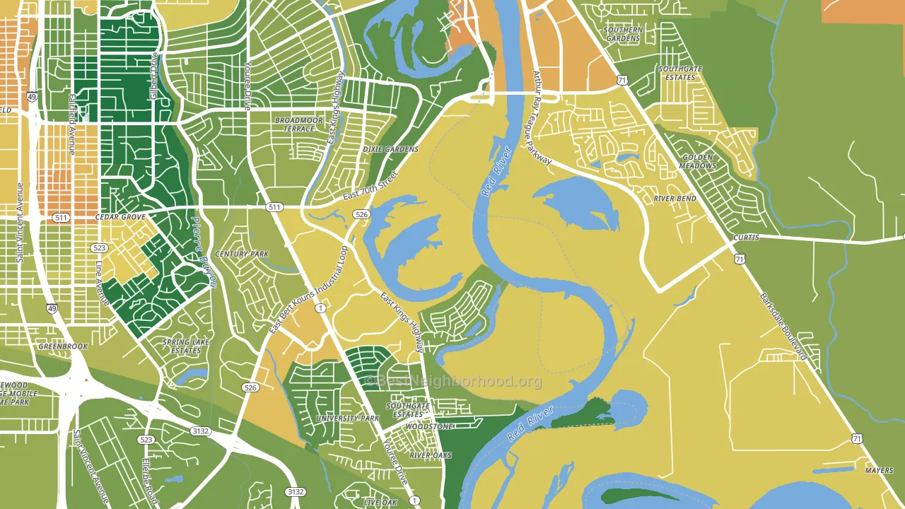 Dixie Gardens, LA block-group voter-turnout map