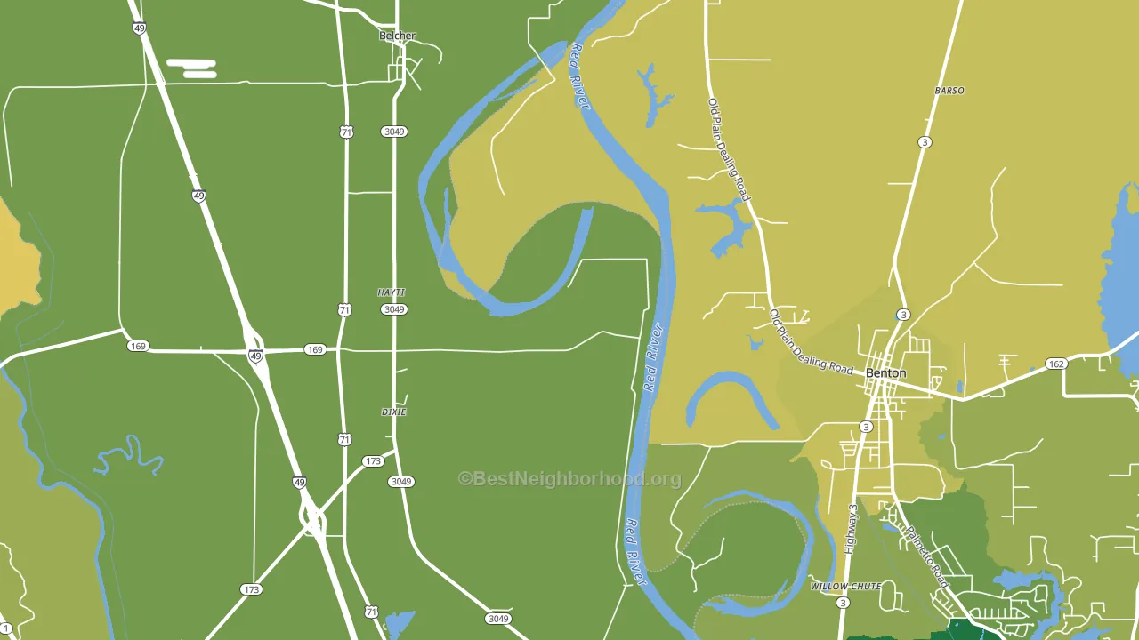 Dixie, LA block-group voter-turnout map