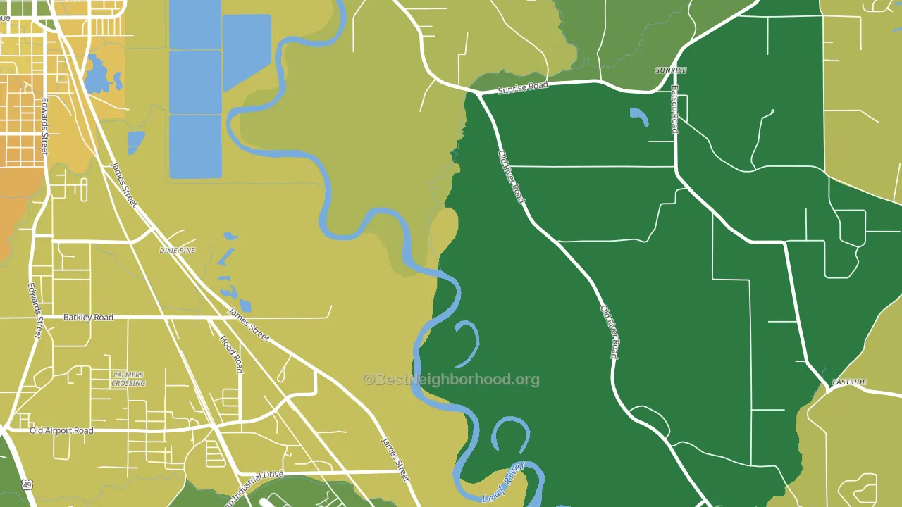 Dixie Pine, MS block-group voter-turnout map