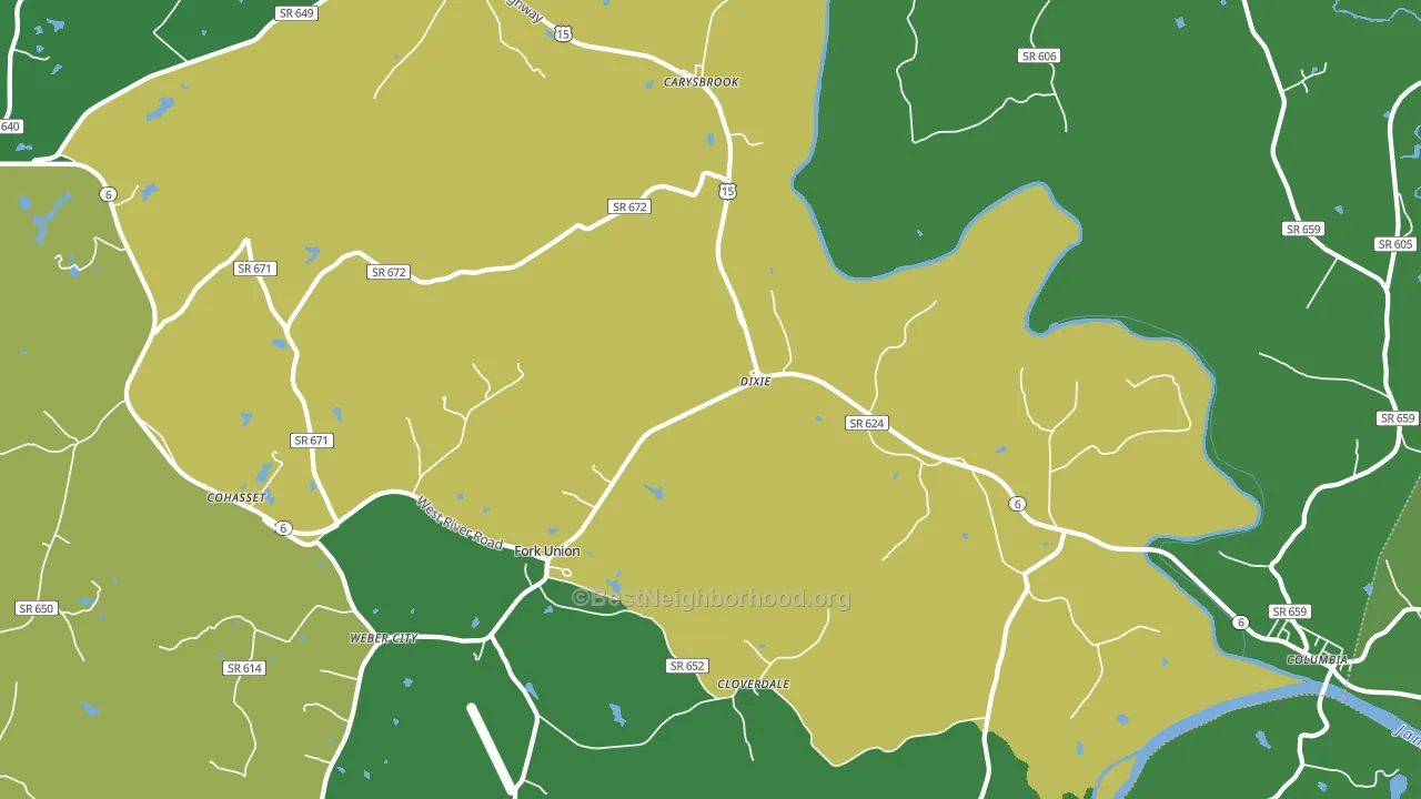 Dixie, VA block-group voter-turnout map