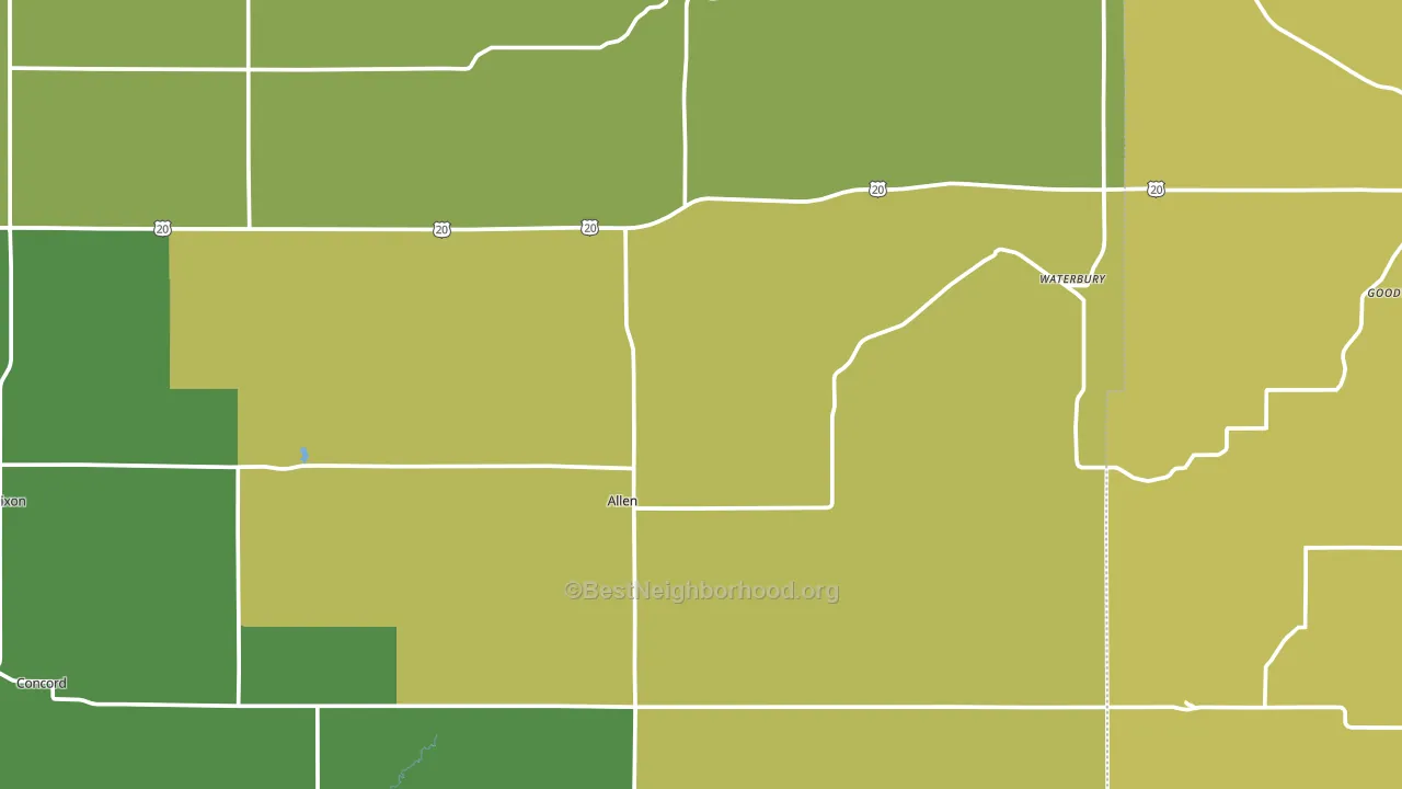 Dixon County, NE block-group voter-turnout map