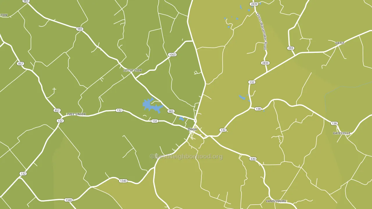 Dixon, KY block-group voter-turnout map