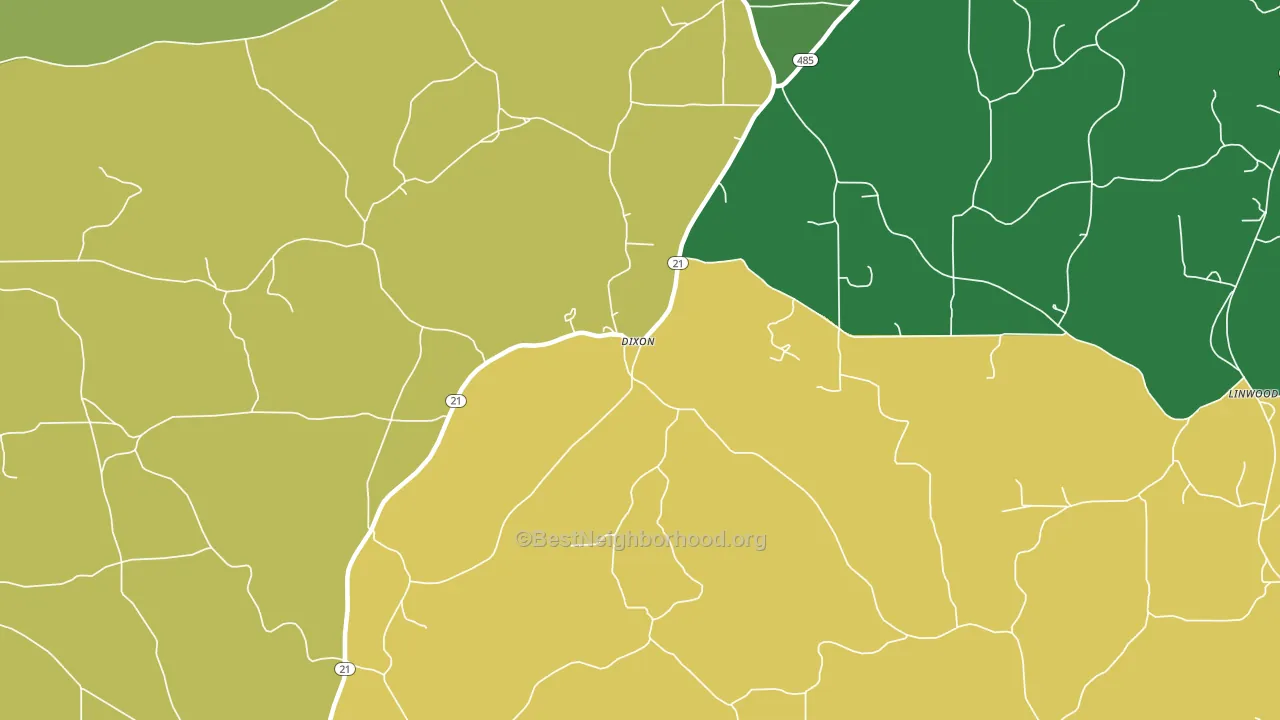 Dixon, MS block-group voter-turnout map