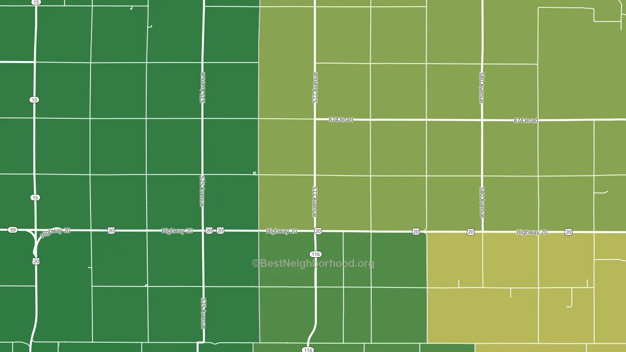 Dixon, NE block-group voter-turnout map